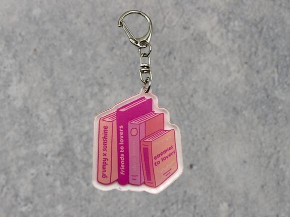 Accessories - ⭐PICK 3/$15 Book Trope Stack Acrylic Keychain, BookTok Reader Gift